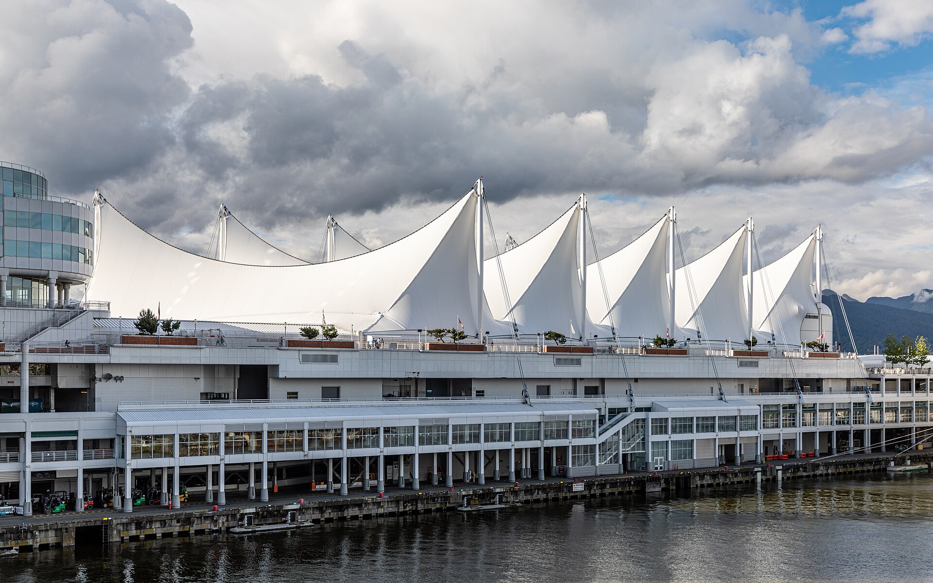The white sails of Canada Place on the Vancouver waterfront
